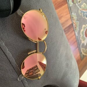 Rose gold ray ban